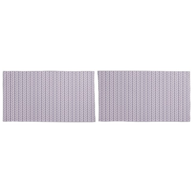 Minimalista Lilás Roxo Knit-Look (Traseira-Conjunto)