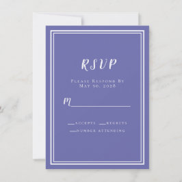Minimalista Moderno De Bue Chic, RSVP De Casamento