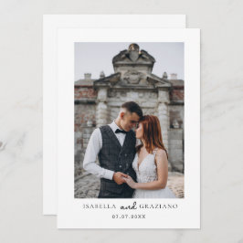 Minimalista moderno de Convite de casamento simple