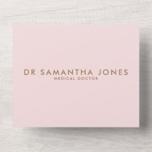 Minimalista Moderno Médico Profissional Rosa