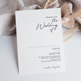 Minimalista Moderno O Casamento Do Convite