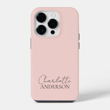 Minimalista Moderno Simples Elegante Nome Rosa Beg