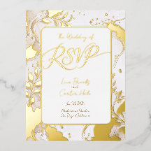 Minimalista RSVP com Folha de Água-Neutral