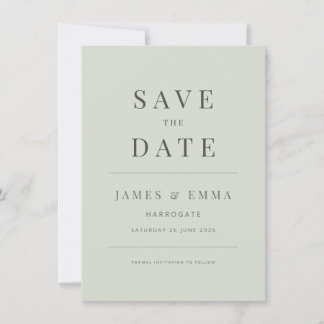 Minimalista Save the Date | Sage Pálido