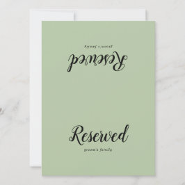 Minimalista Simples|Sage Wedding Sign Reserved Sig