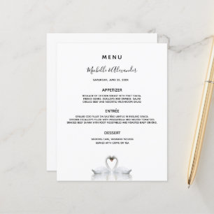 Mínimo branco casal do manto Menu Casamento