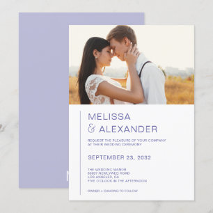 Mínimo convite para casamento de fotos de travess