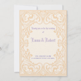 Mínimo convite para casamento gótico