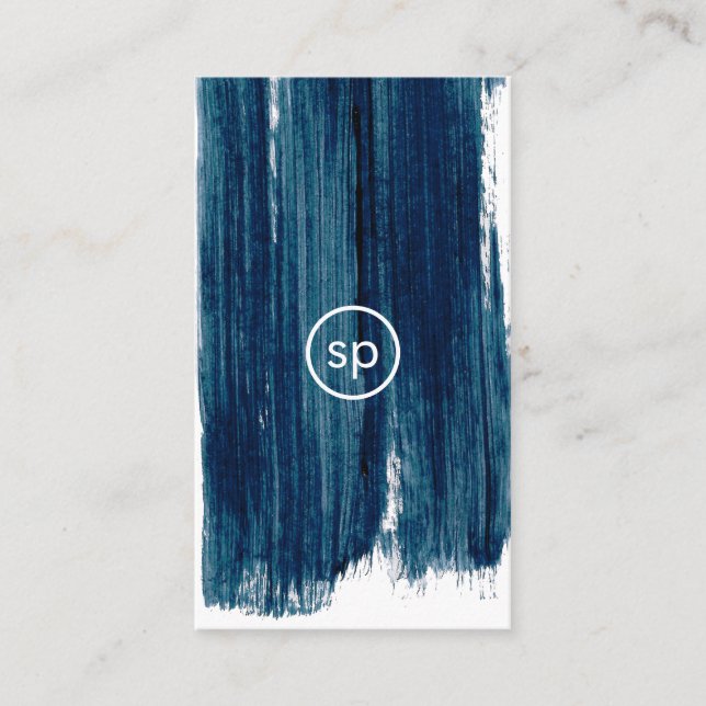 Mínimo de cartão de visita de escova de chá (Frente)