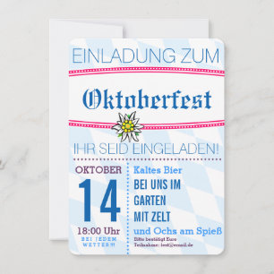 Mínimo de convite de Octoberfest