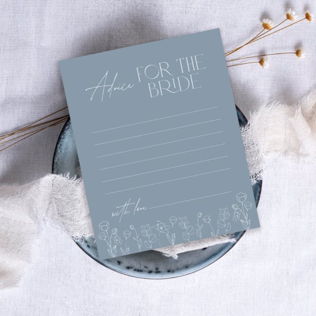 Mínimo de Dosagem Azul - Aviso Floral para a Noiva (Criador carregado)