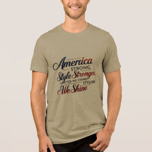 Mínimo de EUA Orgulho Tee - América Forte, Estilo