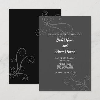 Mínimo de Floreios Convite para Casamento