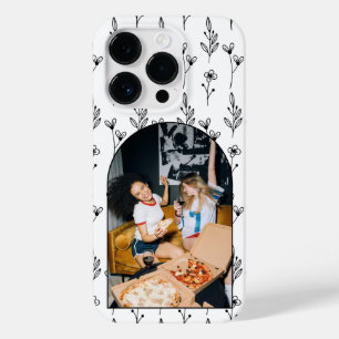 Mínimo de Foto Personalizada Floral Iphone 14 Case