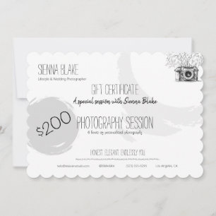 Mínimo de Fotografia Botânica, Voucher de Presente