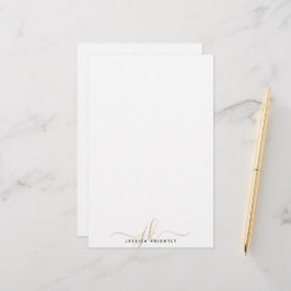 Mínimo de Iniciais de Monograma Dourado com Na mod