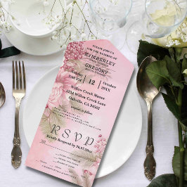 Mínimo de Natal Floral de Berry de inverno rosa