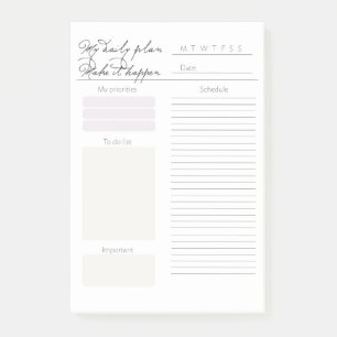 Mínimo diário para fazer lista e bloco de notas 