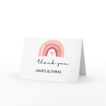 Mínimo e Chic | Cartões de agradecimentos de arco-