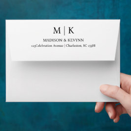 Mínimo e Chic | Envelop de Casamento Negro e Branc