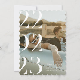 Mínimo e chique convite preto e branco para salvar