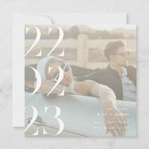 Mínimo e preto-e-branco Salve a data