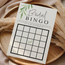 Mínimo Elegante Aquarela Verde Bingo Bridal