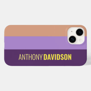 Mínimo Elegante Colorblock Indigo Adicione seu nom