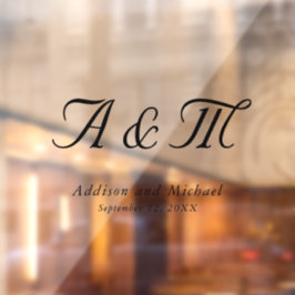 Mínimo, Elegante, Monograma, Casamento