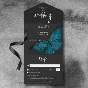 Mínimo escuro Moody Teal Moth Sem Janto com Detalh