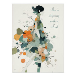 Mínimo Floral Wall Art Impressão 1