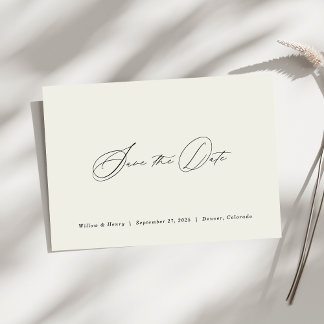 Mínimo Formal Guardar o Cartão de Casamento de Dat