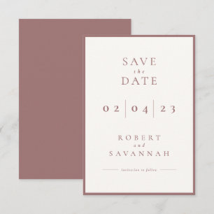 Mínimo Mauve Salve o Cartão de Data