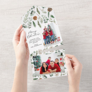 Mínimo moderno de 1 foto de Natal com um roteiro e