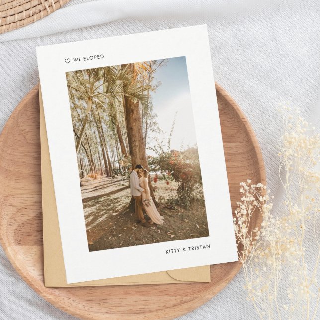 Mínimo Moderno Elogiamos Anúncio de Casamento (Criador carregado)