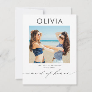 Mínimo Moderno Você Será Minha Foto Madrinha de ca