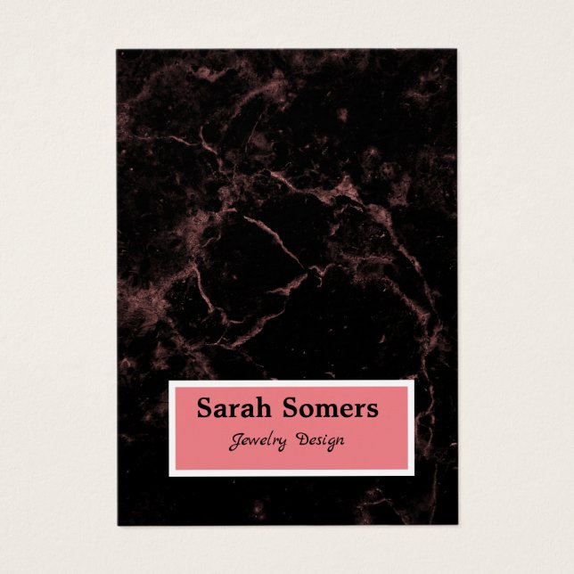 Mínimo Negra Rosa de Mármore Dourado (Frente)