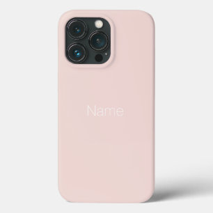 Mínimo personalizado nome monograma cor-de-rosa