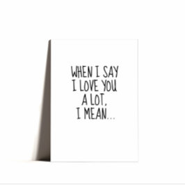 Mínimo Punny Eu Te Amo Muito Cartão De Namorados