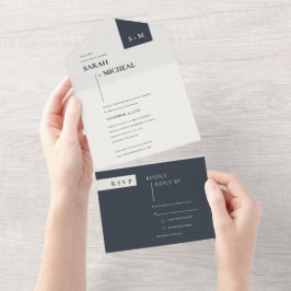 MÍNIMO SCANDI BLACK WHITE MONOGRAM WEDTING