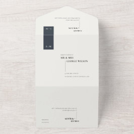 MÍNIMO SCANDI BLACK WHITE MONOGRAM WEDTING