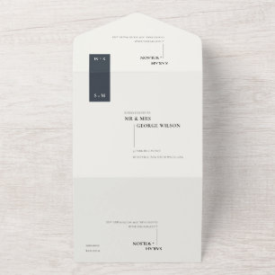 MÍNIMO SCANDI BLACK WHITE MONOGRAM WEDTING