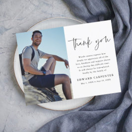 Mínimo Simples Foto do Memorial Funeral Obrigado