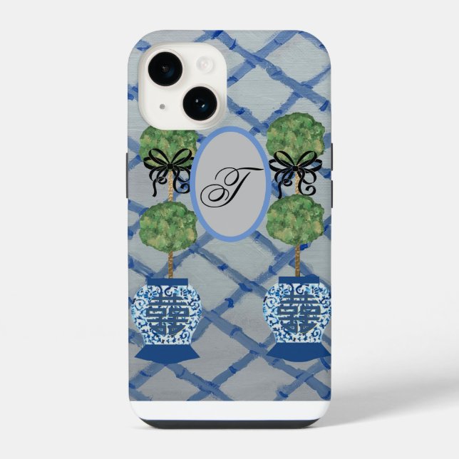 MiniPhone / iPad do Monograma Topiary Ginger Jars (Verso)