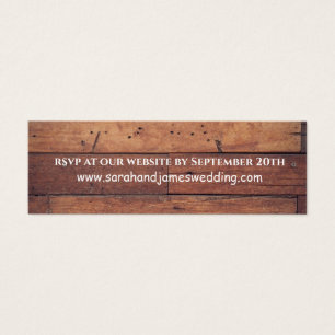 Miniplaca para o site de casamento do Wooden Woode