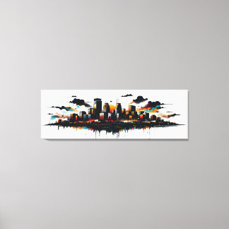 Minneapolis - Arte de Canvas Skyline