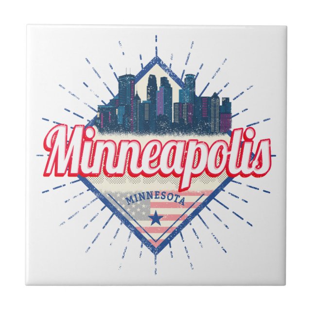 Minneapolis Minnesota USA Skyline Estados Unidos (Frente)