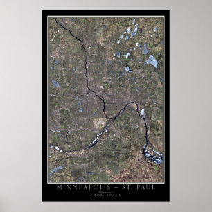 Minneapolis - Rua Paul Minnesota Satellite Poster