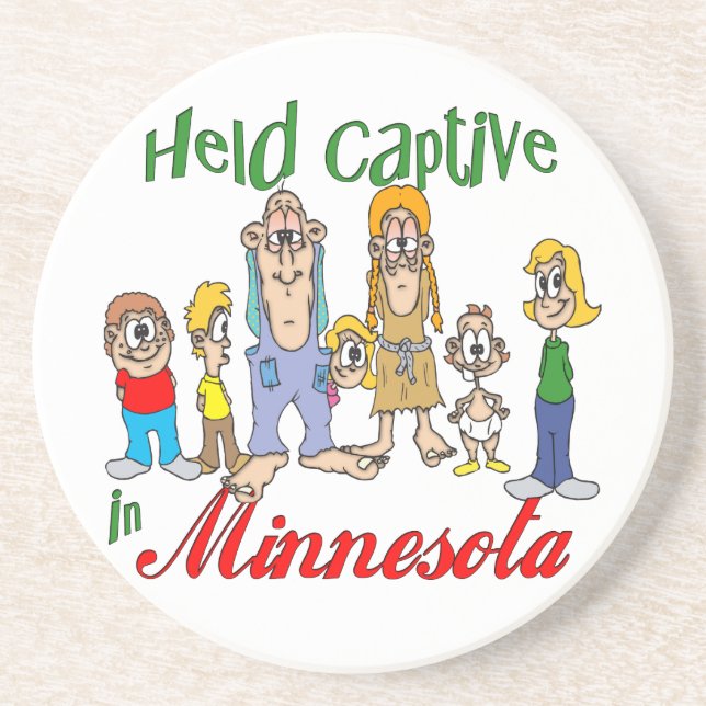 Minnesota Funny Trailer Park Sandstone Porta copos (Frente)
