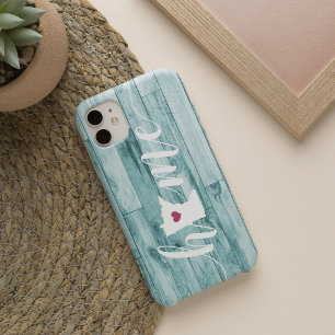 Minnesota Home State Turquoise Wood Look